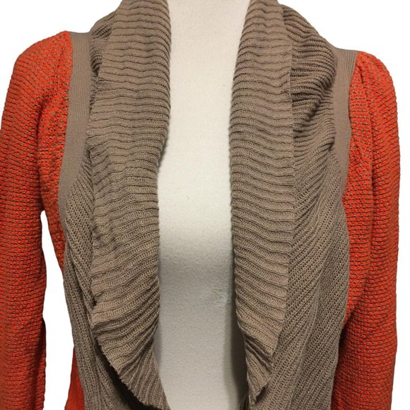 Lia Molly (Anthro) Ruffled Firelight Cardigan - M - Picture 6 of 9